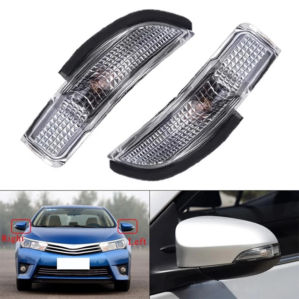 2pcs For 2014-2017 Toyota Camry Corolla Car Side Mirror Turn Signal Light Lamps - Image 4 of 4
