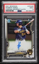 2021 Bowman Chrome Prospects Auto Hedbert Perez #CPA-HP PSA 9 MINT Auto r1i