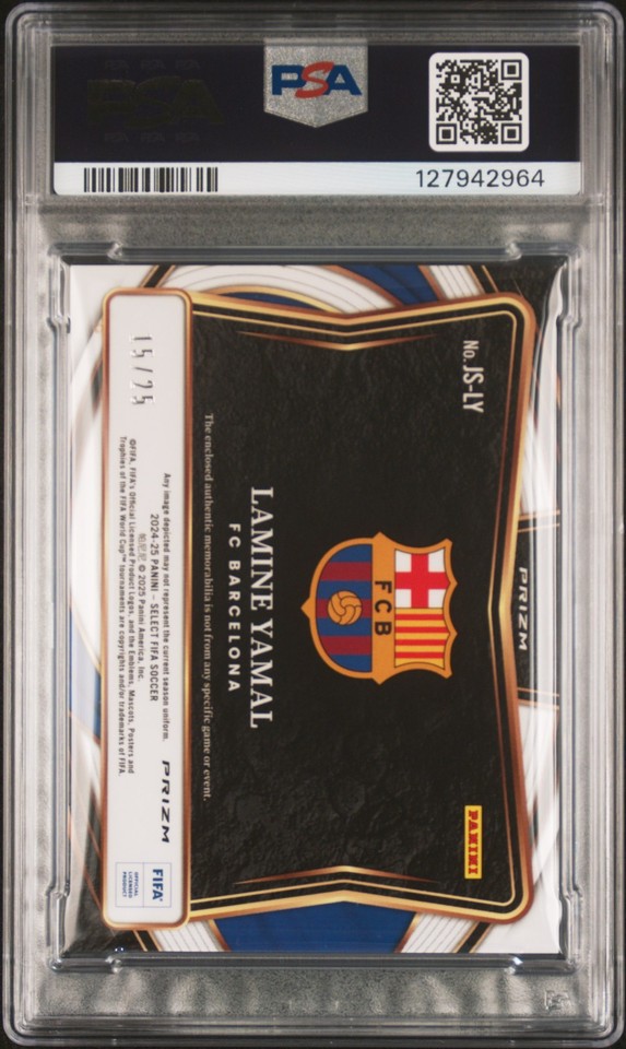 2024-25 PANINI SELECT FIFA TAG SWATCHES TIE-DYE #JSLY LAMINE YAMAL 15/ ...