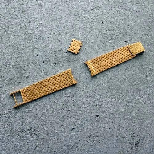 1960s Vintage Audemars Piguet 18k Yellow Gold brick 18mm Bracelet 39.3 grams