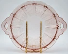 1930's Jeannette Glass Co. pink "Cherry Blossom" depression glass serving tray