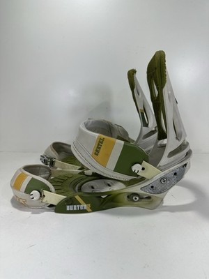 2007 Burton Cartel Snowboard Bindings Leather Superstrap Size LRG FREE FAST SHIP