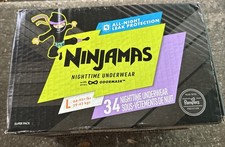 Ninjamas 582611269 Pampers Nighttime Bedwetting Underwear Boys Size L/XL 34