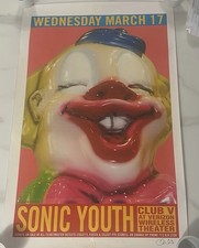 2004 Sonic Youth Club V at Verizon Wireless Theater Signed Uncle Charlie Poster