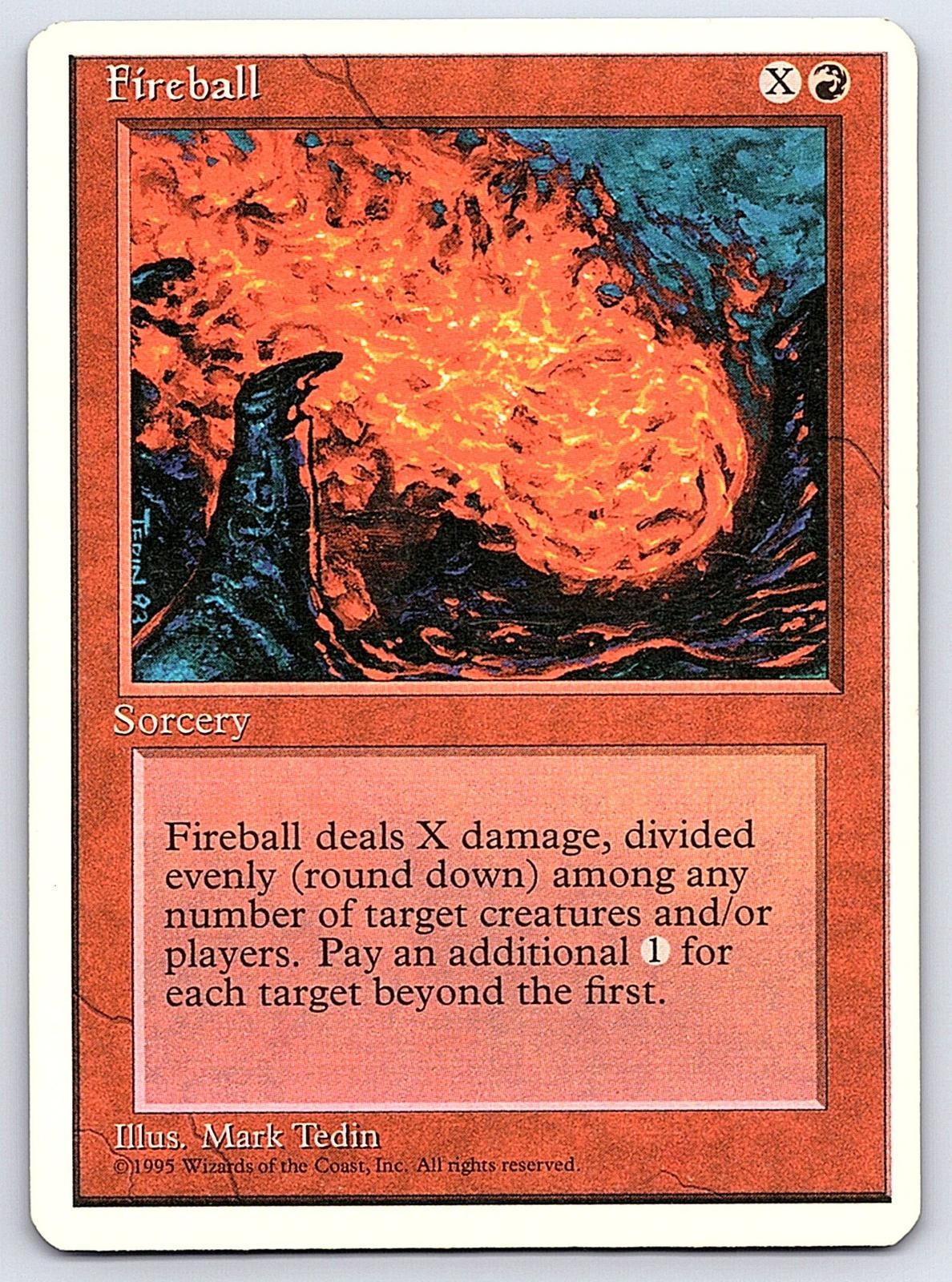 Fireball 210 Common Fourth Edition Magic: The Gathering Moderately Played