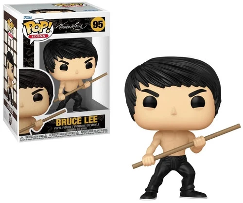 Funko Pop! Icons: Bruce Lee with Bo Staff - Vinyl Figure #95 #86522