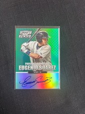 2013 PANINI PRIZM PERENNIAL DRAFT PICKS GREEN AUTOGRAPH EUGENIO SUAREZ RC!