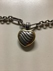 David Yurman Figaro Sterling Silver 18k Gold 16” Necklace with Heart Pendant — photo 4