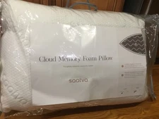 Saatva SET of 2 Cloud Memory Foam Queen Standard Pillow White Luxury Contouring
