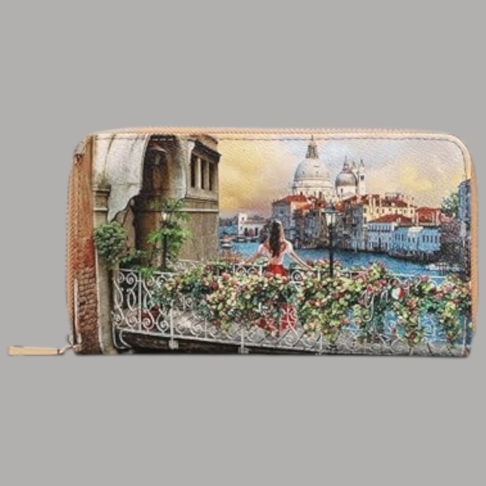 YNot große Geldbörse, Zip Around Damen Stadtdruck Art. YES361S4 SALE -50