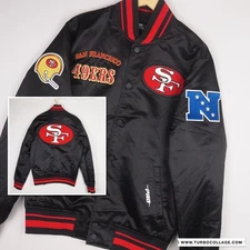 Pro Standard NFL San Francisco 49ers Retro Classic Rib Satin Jacket Men Size S