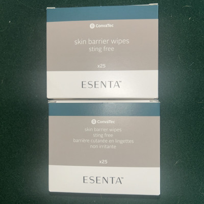2 Boxes ConvaTec 423392 Esenta Skin Barrier Wipes Sting Free Exp 2028 New