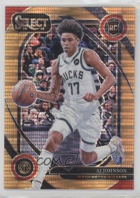 2024 Panini Select FOTL Neon Orange Pulsar Prizm 8/18 AJ Johnson Rookie RC 1e41
