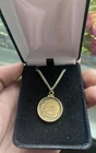 Vintage Liberty Mint 1/4 Ounce .999 Fine Silver (rose) W/Bezel And .925 Necklace