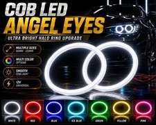 Cob Led Angel Eyes Halo Ring Lights 12v Car Headlight Drl 60-120mm Pair
