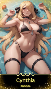 Cynthia - Beautiful Sexy Waifu Card -Custom DIY Fan Art Card PW3-104 2in x 3.5in