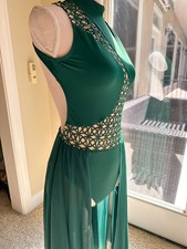 Modern Dance, Laxer Cut Emerald Green Compeition Danceware size S
