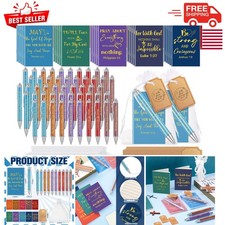 Deluxe 200-Piece Gift Set: Scripture Notebooks and Pens for Christian Gatherings