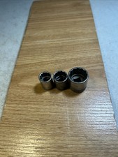 1940s Vintage Snap On  - 3 Shallow Sockets,3/8” Drive,12pt (1/2”, 9/16”, 3/4”)