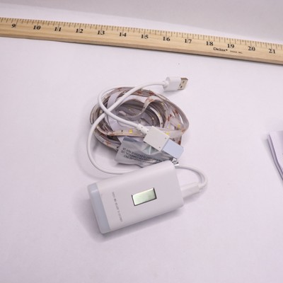 EcoSmart LED Strip Light Battery Operated Dimmable Linkable Bright White 9.8 Ft