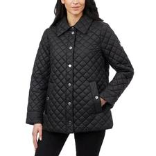 Anne Klein Women’s Quilted Jacket – Black, Size XL