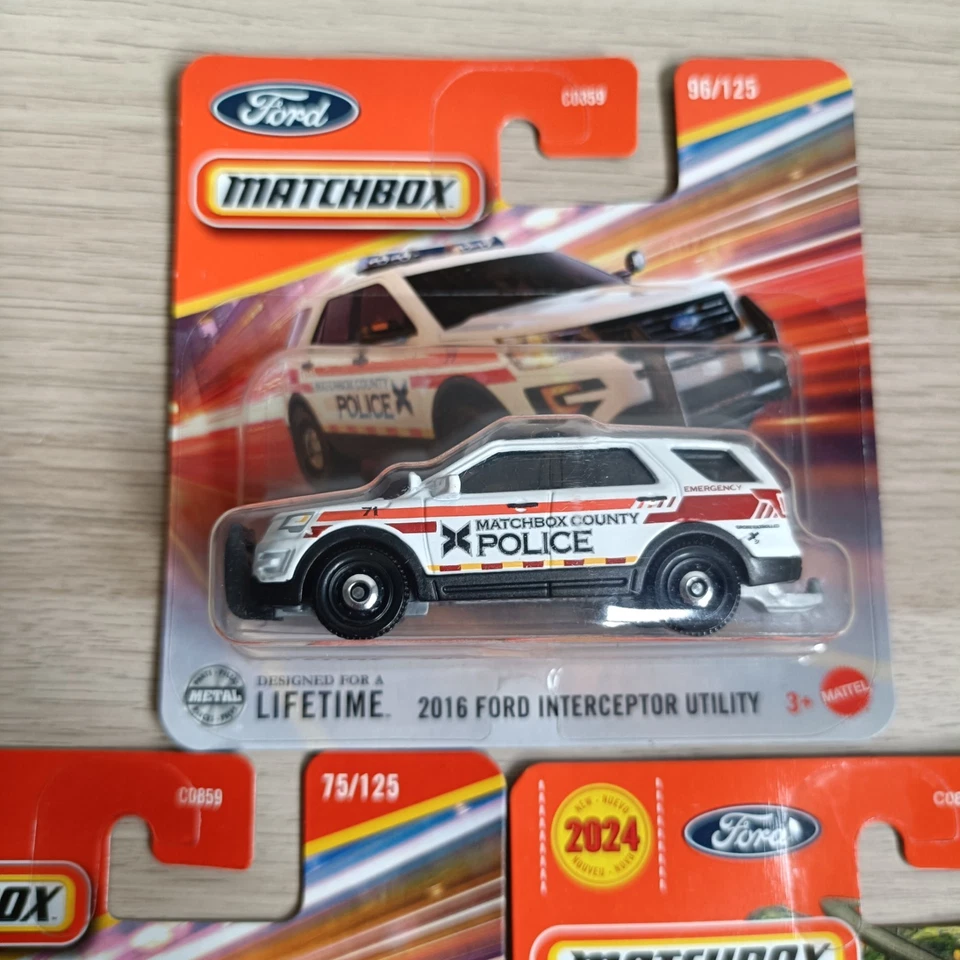 Matchbox Set 3 Model Police Car  - Immagine 4 di 4