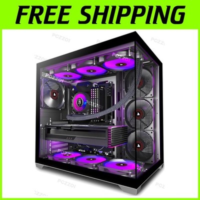 ATX Mid Tower Case with Full-View Tempered Glass**