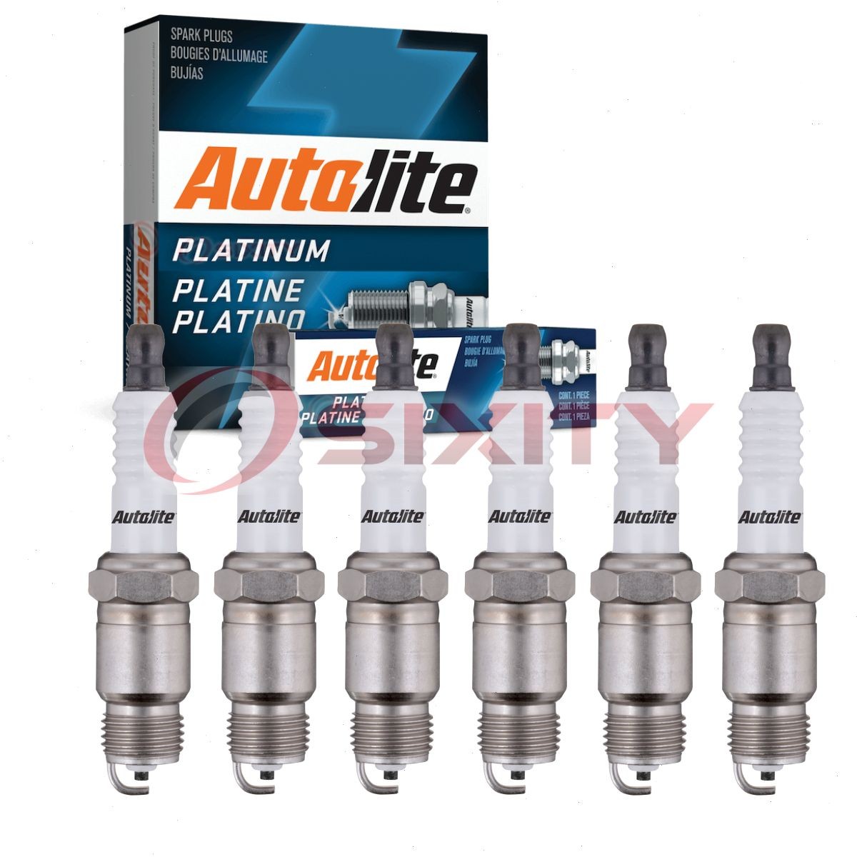 6 pc Autolite Platinum AP666 Spark Plugs for R43CTS6 ARF32-6 5021 37 3207 cv