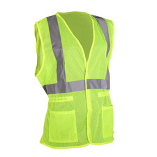 Women'S Small/Medium Yellow ANSI Type R Class 2 Contoured Safety Vest with Adjus