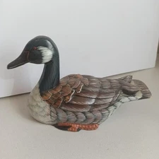 HAND CARVED & PAINTED WOOD DUCK CANADIAN GOOSE