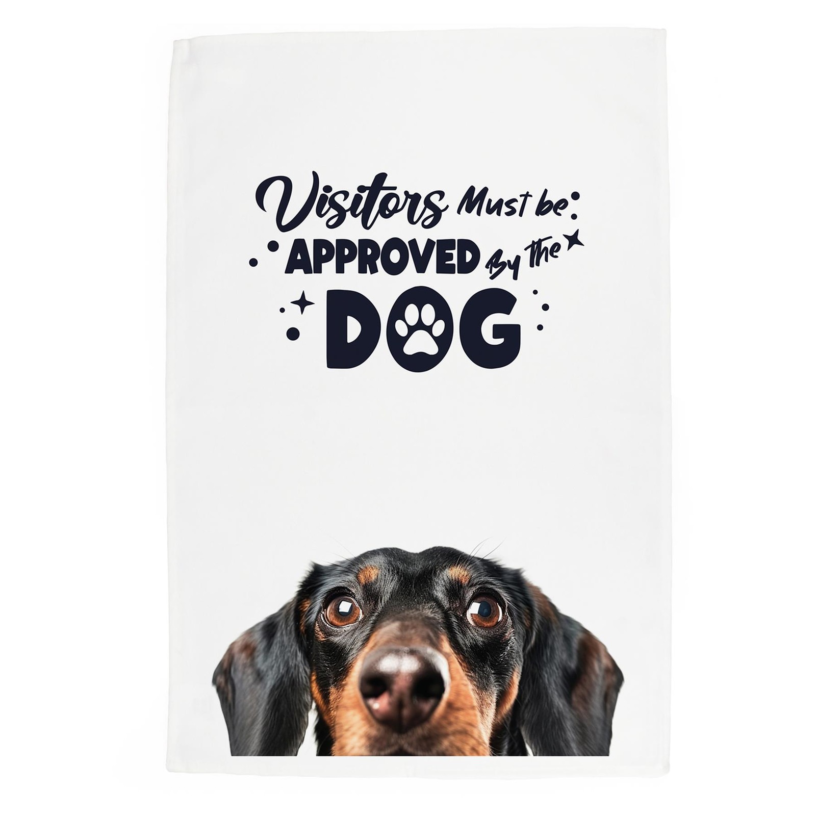 Novelty Dog Tea Towel - Dachshund Kitchen Dish Towel/Drying Cloth Gift