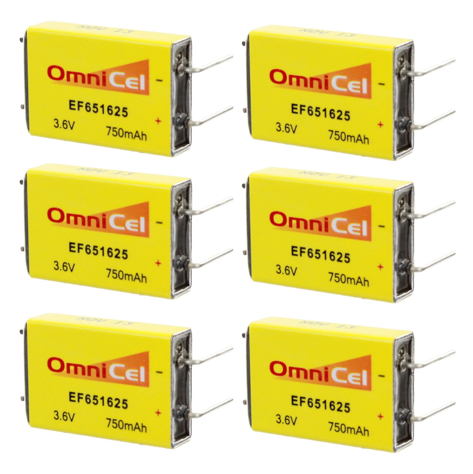 6x OmniCel ER651625 3.6V 750mAh Prismatic Lithium Battery BL-7PN Utility Track