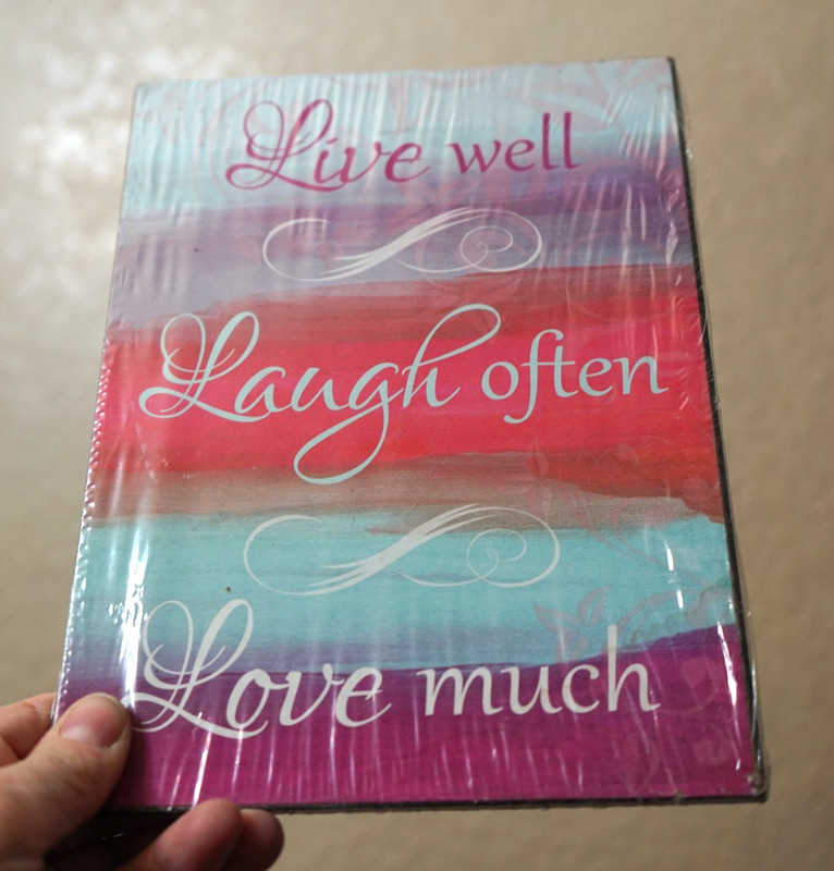 Live well Laugh often Love much colorful wall decor