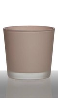 INNA-Glas ÜBertopf Alena Frost, Hellrosa Matt, 11Cm, Ø11,5Cm