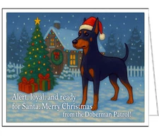 Doberman Pinscher Christmas Cards - Set of 6