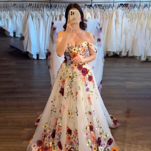 Abiti da ballo in organza lunghezza tè una spalla pieghe abiti da ballo linea A abito da festa - Foto 1 di 9