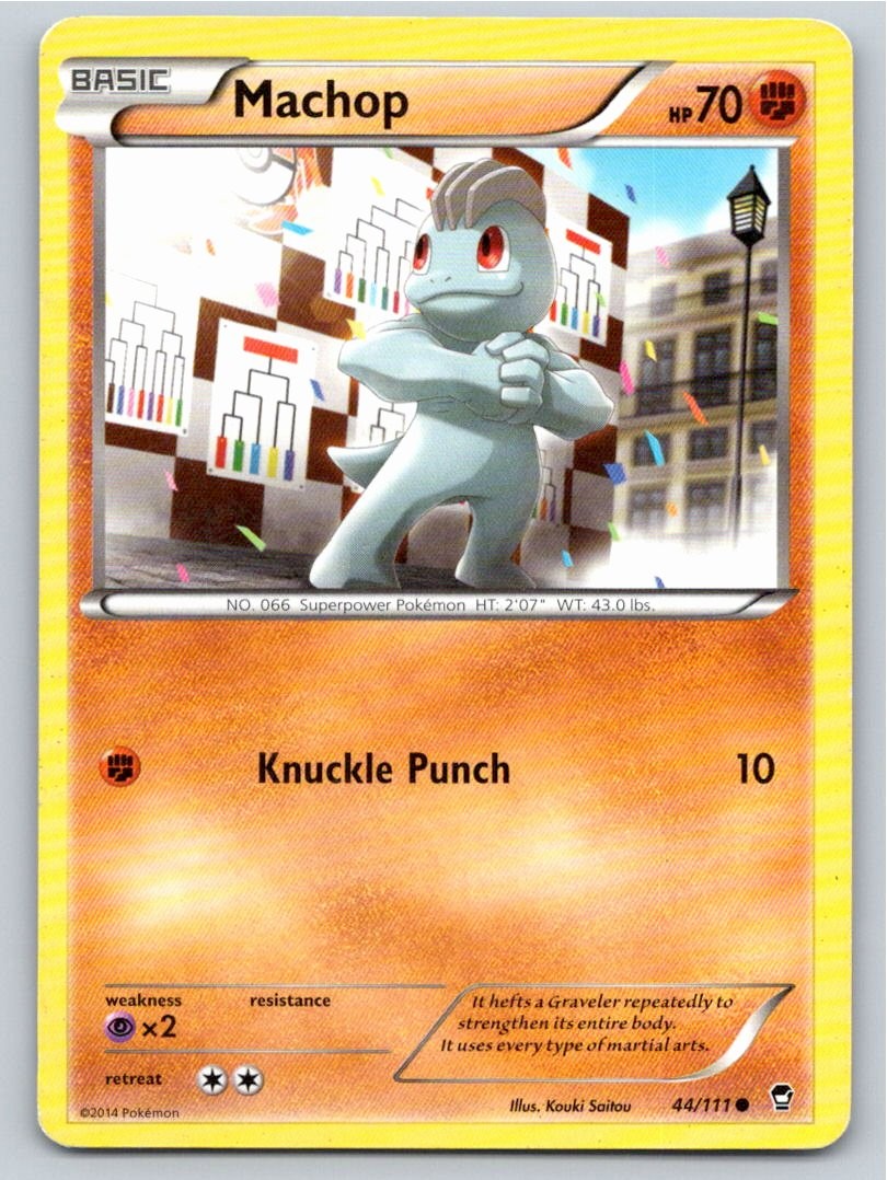 2014 POKEMON MACHOP FURIOUS FISTS 44/111 C LP A77998 FREE S&H