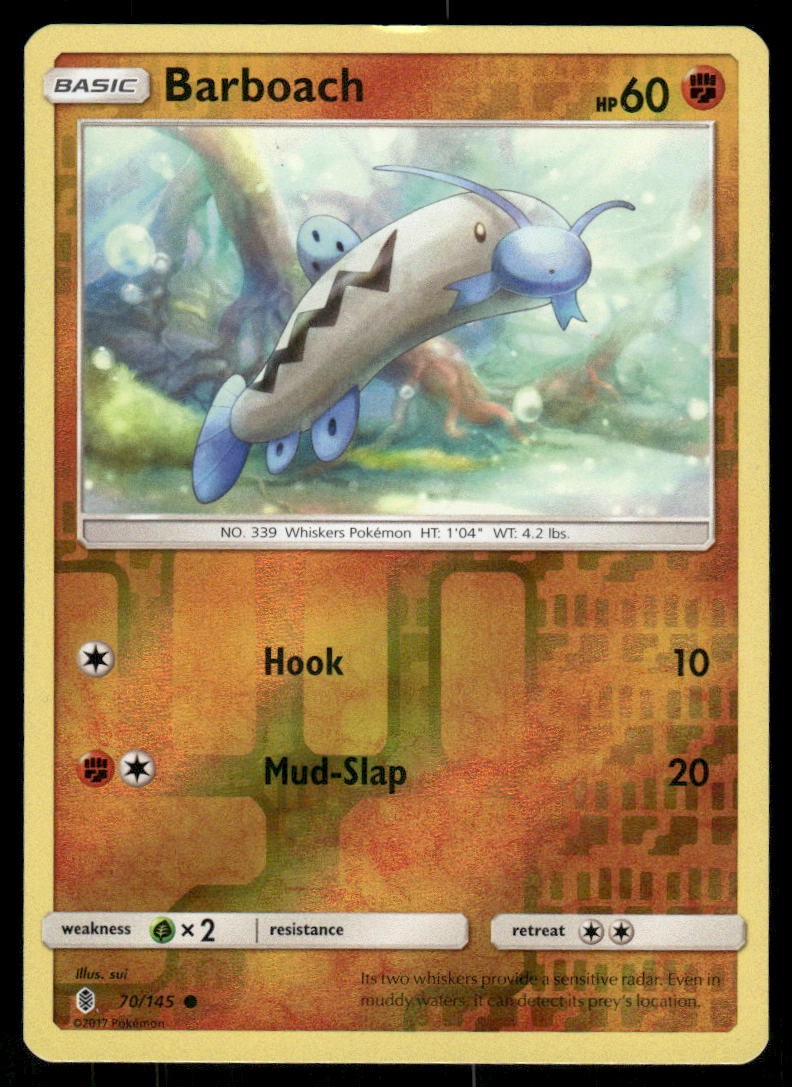 Barboach SM - Guardians Rising [70/145] Common Reverse Holofoil NM Pokemon