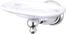 English Vintage Toothbrush Tumbler Holder Polished Chrome