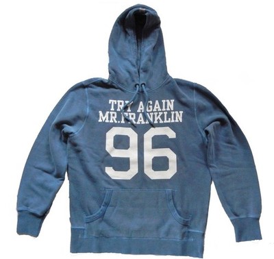 Franklin & Marshall Hoodie Kapuzenpullover True Royal  Gr. XL Vintage