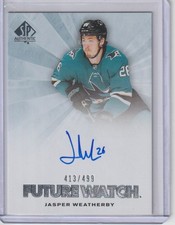 2021-22 SP Authentic Hockey Jasper Weatherby Retro Future Watch Auto #RFWA-JW