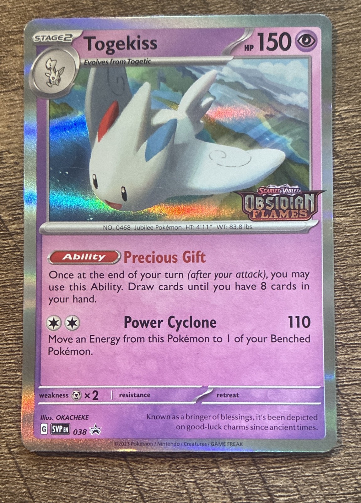 Togekiss - 038 (Prerelease) 038 Sv: Scarlet & Violet Promo Cards Holo
