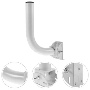 Iron Pole Mount Bracket for Antenna Outdoor Installation White Durable Use