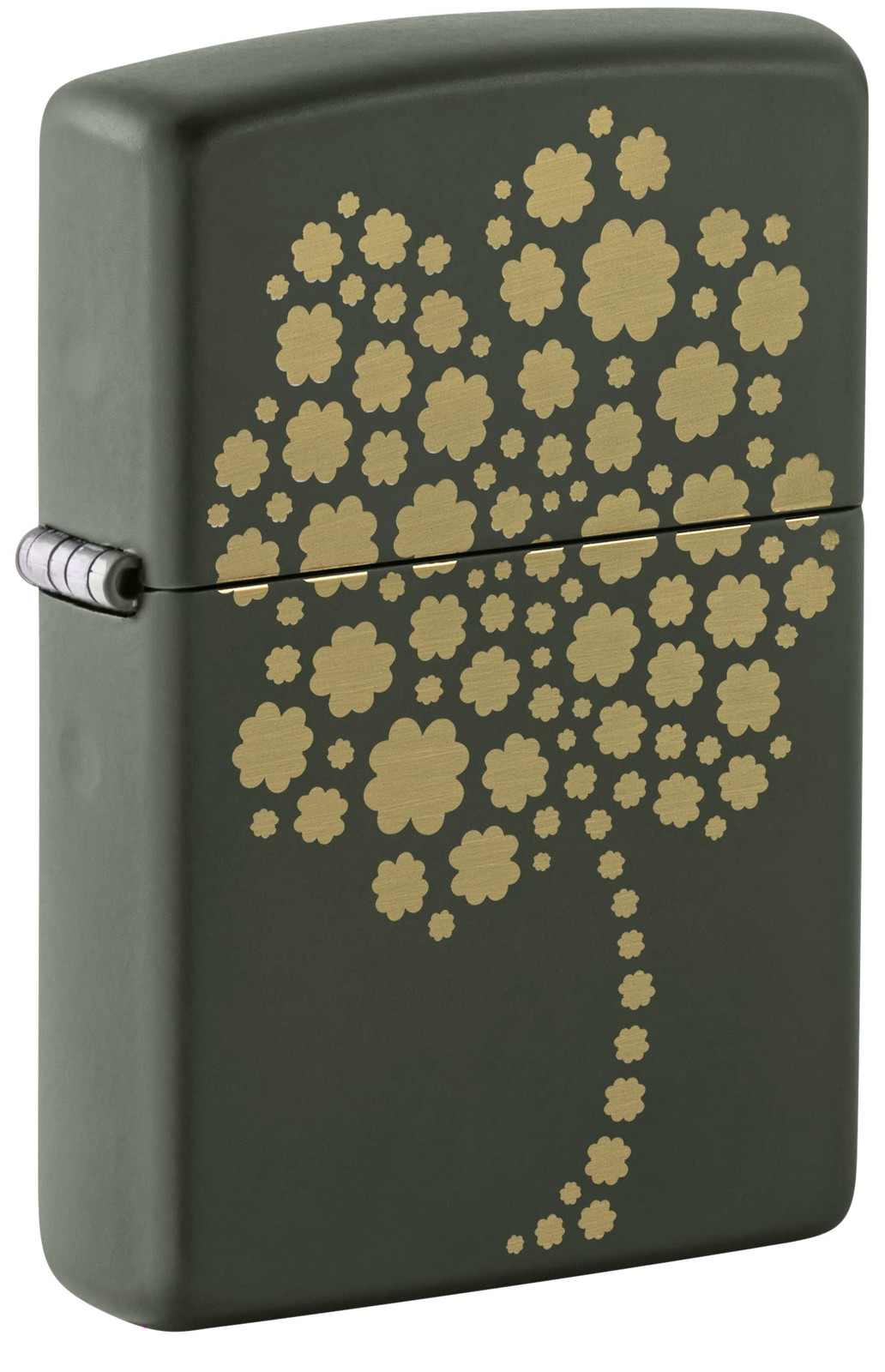Zippo Lighter- Personalized Engrave Lucky Clover Shamrock Clover Irish #48501
