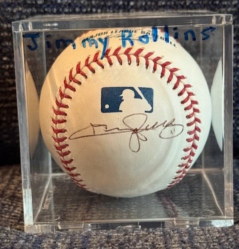 JIMMY ROLLINS Signed ROMLB Baseball Phillies 3x All Star 2007 MVP World Series