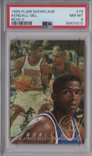 Kendall Gill 1996 Flair Showcase Row 0 PSA 8 NM-MT Graded Card Nets #74