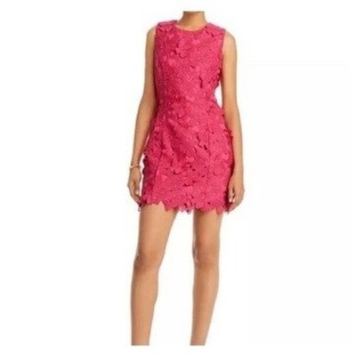 Endless Rose Floral Lace Sleeveless Mini Dress size Large Fuchsia Pink