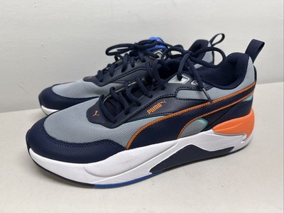 PUMA XRay Clean Grey/Blue/Orange Sneakers Athletic Shoes 40193803 Men's Size 11