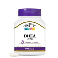 21st Century DHEA 25 mg Capsules (90 Count), 90 Count (Pack of 1), No Color