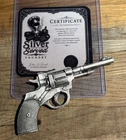 RARE M1895 Revolver - 1.66 Ozt .999 Fine Silver 3D Gun Weapon Statue WWII W/ COA